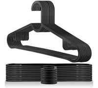 ZUPAPJO 20 Pezzi Grucce Appendiabiti Plastica, Appendini Armadio Nere | Grucce Salvaspazio, Hangers Ultrasottili, con Ganci, Adatte a Tutti i Tipi di Abbigliamento, Classiche e Minimaliste