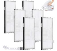 ZUPAPJO 6 Pezzi Filtri HEPA Compatibile per Roborock S7/S7 MaxV/S7 MaxV Ultra/S7 Max Ultra/S7 Pro Ultra/S8 Pro Ultra/S8/S8+ Aspirapolvere Robot, Riutilizzabile, Filtro di Ricambio con 1 Spazzola