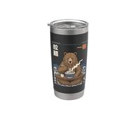 Zuppa di noodle giapponese Ukiyo-e Art Number One Ramen Bear Bicchiere termico in acciaio inox doppia parete