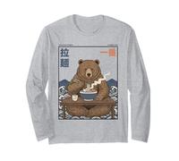 Zuppa di Noodle Giapponese Ukiyo-e Art Number One Ramen Bear Maglia a Manica