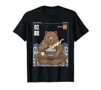 Zuppa di Noodle Giapponese Ukiyo-e Art Number One Ramen Bear Maglietta