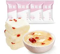 Zuppa Di Tremella Liofilizzata Con Datteri Rossi E Bacche Goji, 10 Pacchetti Dessert Istantaneo Ai Funghi Bianchi, Colazione Cinese Veloce, Istantanea