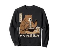 Zuppa Giapponese Ramen Bear Retro Anni '70 Manga Felpa