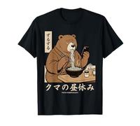 Zuppa Giapponese Ramen Bear Retro Anni '70 Manga Maglietta