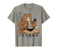 Zuppa Giapponese Ramen Bear Retro Anni '70 Manga Maglietta