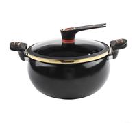 Zuppa in ghisa con funzione di cottura a pressione mini per varie tecniche di cottura (8L nero)
