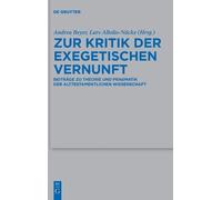 Zur Kritik Der Exegetischen Vernunft (Copertina rigida)