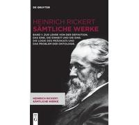 Zur Lehre Von Der Definition. Das Eine, Die Einheit Und Die E (Copertina rigida)