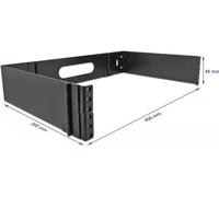 Zur Montage von 19" Gerten mit 2 HE (max. 30 cm tief) Faltbar Mit Scharnier Metallgehuse Farbe schwarz Mae (LxBxH) ca. 490 NEW