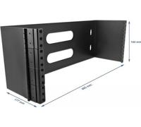 Zur Montage von 19" Gerten mit 4 HE (max. 14 cm tief) Mit Scharnier Metallgehuse Farbe schwarz Mae (LxBxH) ca. 485 x 177 x 1 NEW