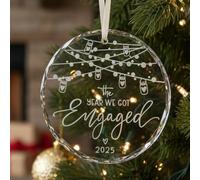 zurabini Regali di fidanzamento per coppie, ricordo personalizzato in cristallo, regalo di nozze rotondo per sposi con stampa UV, decorazione romantica per la casa per Natale, anniversario, addio al