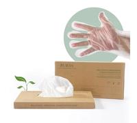 ZURAS Guanti monouso biodegradabili, 200 pezzi, realizzati con materie prime vegetali, compostabili