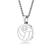 Zuremid Collana sportiva con dedica della Bibbia I Can Do All Things, ciondolo per allenatori, uomini, donne, adolescenti, compleanno, Cristo Battista, Adjustable, Acciaio inossidabile, Nessuna pietra