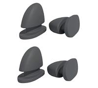 Zureto 2 paia di pinne a forma di squalo con fiore 3D, 2 paia di pinne di ricambio, nero, Taglia unica