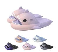 Zureto Ciabatte a forma di squalo con cielo stellato, unisex, malva, 36/37 EU
