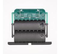 ZURFLUH FELLER - Gancio per grembiule rigido Clicksur H875E per lame da 8 mm per tapparelle, robusto blocco anti-sollevamento con 2 maglie + 1 portachiavi DOMOBIP (nero e verde, confezione da 1)