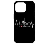 Zurigo Skyline Battito del Cuore La Svizzera Amo Zürich Custodia per iPhone 16 Pro