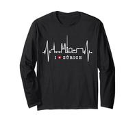 Zurigo Skyline Battito del Cuore La Svizzera Amo Zürich Maglia a Manica
