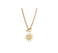 Zurlcdye Collana con ciondolo a forma di sole, da donna, stile boho, a spirale, con cordoncino nero, vintage, bohémien, regolabile, per festival, spiaggia, vacanze estive, spiaggia, gioielli da regalo