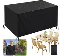 ZUROJ Copertura Mobili Esterno 160x150x93cm Telo Copri Tavolo Esterno Impermeabile Copertura Tavolo Esterno Impermeabile Mobili Giardino per Esterno Copertura 420D Oxford Impermeabile Anti-Uv