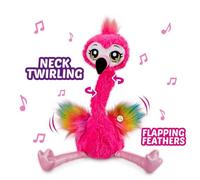 Zuru Pets Alive 9522 - Frankie the Funky Flamingo, giocattolo coccoloso con piume di peluche rosa, ali e collo si muovono su 3 belle canzoni, giocattolo interattivo per bambini di buon umore