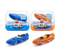 ROBO ALIVE- Series 1 squalo Boats di ZURU Imbarcazione Giocattolo attivata d’Acqua (Tiger Robo Shark Boat, 2 Pack), Colore, 71123B