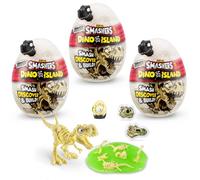 ZURU SMASHERS Dino Island, Nano Egg, Confezione da 3