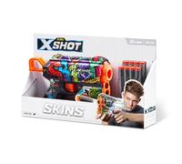 ZURU X-Shot Skins Flux pistola per dardi in foam, 8 dardi
