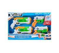 ZURU - XSHOT - Fast Fill - Combo Pack 2 Micro and 2 Nano - Pistola ad acqua - Gioco all'aperto - Riempimento rapido - Tira fino a 8 m - 11856