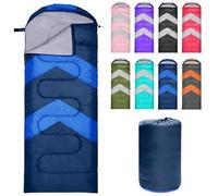 Zusentee Sacco a Pelo Estivo Invernale per Adulti e Bambini, Sacci a Pelo 4 Stagioni in Resistenti Impermeabile Ultraleggero e Compatto, Portatile Busta Rettangolare per Campeggio,Blu Navy