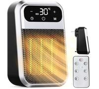 ZUSKYZU Prese termoventilatore con telecomando, mini termoventilatore in ceramica, risparmio energetico, riscaldamento silenzioso da 800 W, con timer da 12 ore, protezione da surriscaldamento per