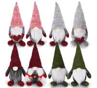 ZUSUZU Gnomo Natalizio,Gnomo di Natale Decorazioni Natalizie,Gnomi Natalizi Decorazioni,Handmade Santa in Peluche Decorazione, Elfo Babbo Natale per Tavolo Regali Albero Natale Tavolo Camino