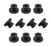zutisay Dadi zigrinati zigrinati conici a percussione rotondi zigrinati adatti per parti automobilistiche, macchine, produzione edilizia (nero M4 x 0,7 mm), 10 pezzi