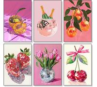 ZUUMGAR Dipingere con i Numeri Adulti,6Pcs Dipingere con i Numeri per Bambini, Kit Lavoretti Creativi per Bambini, Pittura Acrilica Numerata Per Decorazione Della Casa,20 * 30cm Senza Cornice