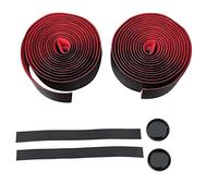 ZUUOZBYY 2 pezzi antiscivolo PU nastri manubrio bici da strada avvolgenti morbidi e traspiranti per manubrio da montagna (Rossa)