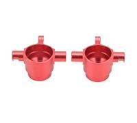 ZUUOZBYY 2 pezzi RC Coppa dello sterzo anteriore Coppa dello sterzo universale professionale in lega di alluminio per auto RC 1/10 (Rossa)