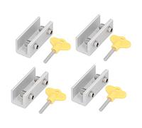ZUUOZBYY 4 Set Serrature per telai per porte e finestre Tappo regolabile di sicurezza con forniture per ufficio domestico chiave