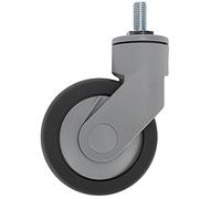 ZUUOZBYY 4in Caster TPR Silent Wheel with M12 Thread Stem Furniture Equipment Bottom Rolling Accessories