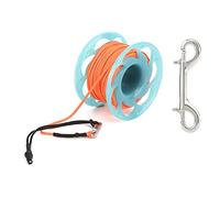 ZUUOZBYY Bobina di filo di plastica da 30 m Doppia testa Gancio Indicatore per immersione Boa Corda Guida Rocchetto di filo (Blu)