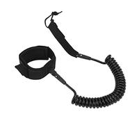 ZUUOZBYY Guinzaglio per tavola da surf Alta elasticità TPU Nero Corda per gamba da surf a spirale regolabile per paddleboard Longboard (8 piedi)
