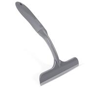 Zuvo - Lavavetri doccia per vetri, finestre e specchi, spazzola multiuso in gomma con manico antiscivolo, detergente per bagno, auto e cucina, grigio