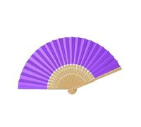 ZUWIJEQ 1x Viola Mano Pieghevole Ventilatore, Ventilatore a Mano Viola Ventilatore Pieghevole Portatile Mano Ventaglio Pieghevole Cinese Ventilatore in Carta Orientale per Ballo Festa, Regali di Nozze