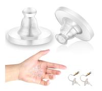ZUWIJEQ 200 pezzi Chiusure per Orecchini, Trasparente Ferma Orecchini, Chiusure per Orecchini Silicone, Universale Chiusure per Orecchini,Ricambi Fermaorecchini, Orecchino per Orecchini in Gomma