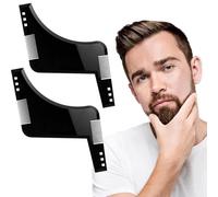 ZUWIJEQ Pettine per Barba, 2Pcs Pettine Stencil Barba, Pettine di Guida per Rasatura Della Barba, Signori pizzetto Collo Sagome per Barba Styling Tool per rifinire Gli Uomini rasatura della barba