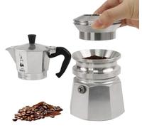 ZUWIT Pressino per moka, in acciaio inossidabile 304, per caffè espresso, imbuto dosatore compatibile con caffettiera in alluminio per espresso (argento)