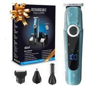 ZUWSUJS Rasoio professionale per barba da uomo, tagliacapelli per viso e baffi, 6 in 1, tagliacapelli elettrico senza fili, regalo per uomini, marito, padri, ragazzi