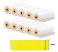 Zuxbolf 10 Pz Rullo di Vernice in Schiuma da 4 Pollici,Rulli in Schiuma per Pittura Pareti,Rullo in Spugna per Dipingere per Pitturare Legno e Metallo, Davanzali, Battiscopa, Porte