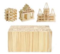 Zuxbolf 100 Pz Listelli Legno Quadrato,Blocchi di Legno per Fai Da Te 10 x 2 x 0.7 cm,Bastoncini per Lavoretti per Lavori di Bricolage, Decorazioni e Modellismo