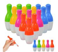 Zuxbolf 20 Pz Penne a Sfera a Forma di Birilli,Penne Retrattili Creativa,Mini Penna a Sfera a Scomparsa per Studente, Insegnante o Impiegato (Colore Casuale)