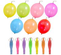 Zuxbolf 30 Pz Palloncini Perforati con Banda Elastica,Palloncini Gonfiabili,Palloncino Punch per Bambini, Compleanni e Feste di Compleanno